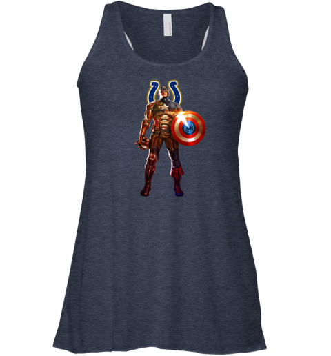 Indianapolis Colts NFL Football Captain America Marvel Avengers American  Flag Shirt T-Shirt