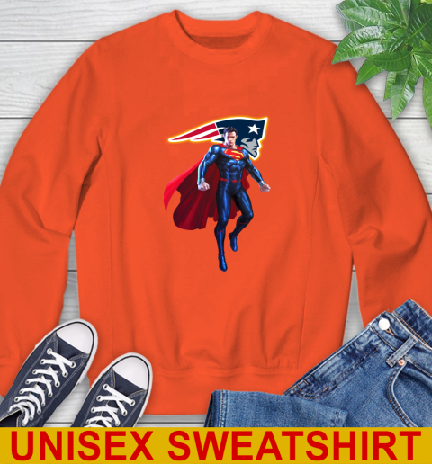 NFL Superman DC Sports Football New England Patriots Sweatshirt 4