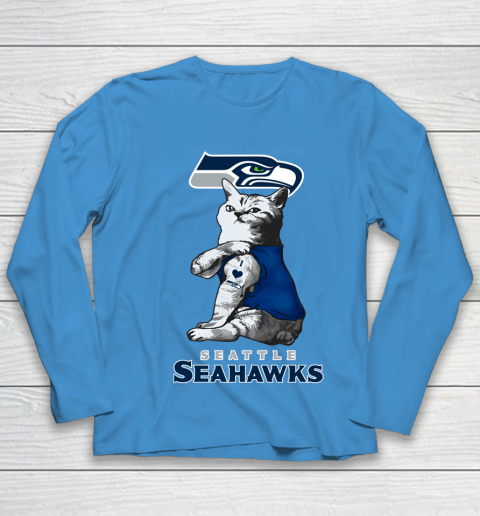 NFL Football My Cat Loves Seattle Seahawks Youth Long Sleeve 5