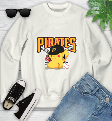 MLB Pikachu Baseball Sports Pittsburgh Pirates Youth Sweatshirt