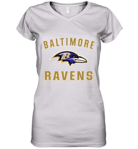 Men_s Baltimore Ravens NFL Pro Line by Fanatics Branded Gray Victory Arch T Shirt Women's V-Neck T-Shirt