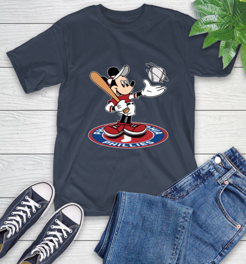 MLB Baseball Philadelphia Phillies Cheerful Mickey Disney Shirt T-Shirt 4