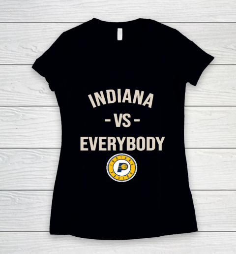 Indiana Pacers Vs Everybody Women's V-Neck T-Shirt