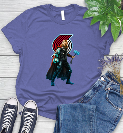 NBA Thor Avengers Endgame Basketball Portland Trail Blazers Women's T-Shirt 11