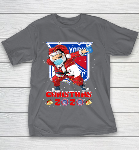 New York Rangers Funny Santa Claus Dabbing Christmas 2020 NHL Youth T-Shirt 5
