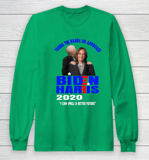 Anti Joe Biden Kamala Harris Hands On Can Smell The Future Long Sleeve T-Shirt 4
