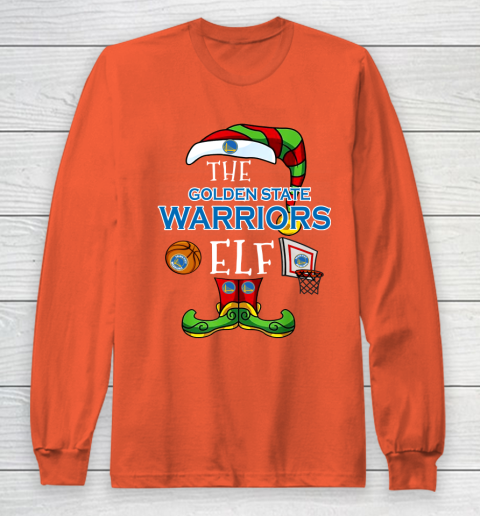 Golden State Warriors Christmas ELF Funny NBA Long Sleeve T-Shirt 3