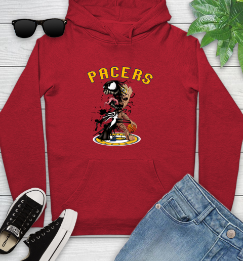 NBA Indiana Pacers Basketball Venom Groot Guardians Of The Galaxy Youth Hoodie 11