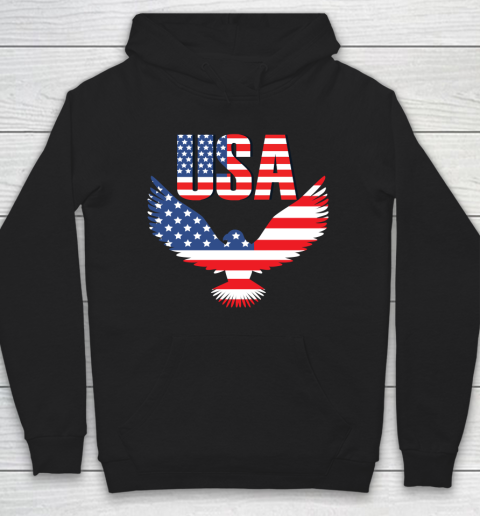 Independence Day 4th Of July USA Eagle Heart American Patriot Armed Forces Memorial Day Hoodie