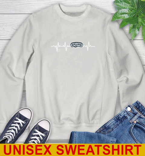 San Antonio Spurs NBA Basketball Heart Beat Shirt Sweatshirt 5