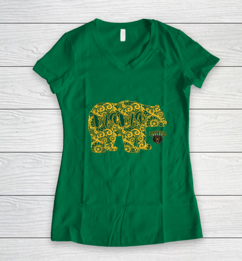 Baylor Bears Mama Bear Women's V-Neck T-Shirt 3