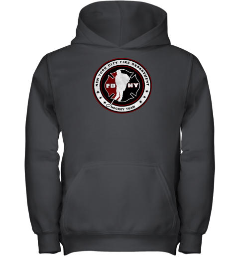 Spittin' Chiclets Fdny Hockey New York City Fire Department Hockey Team Youth Hoodie