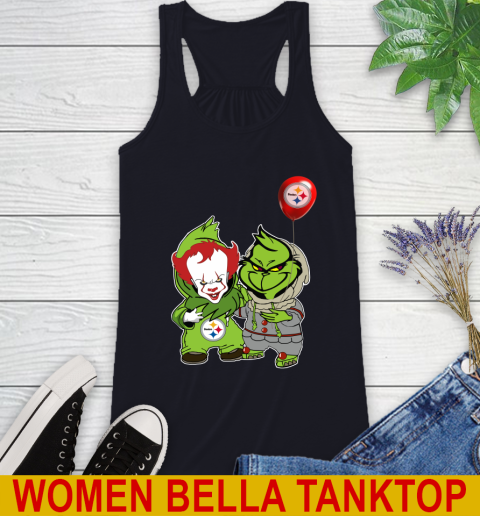 Pittsburgh Steelers Baby Pennywise Grinch Christmas NFL Football Racerback Tank 10