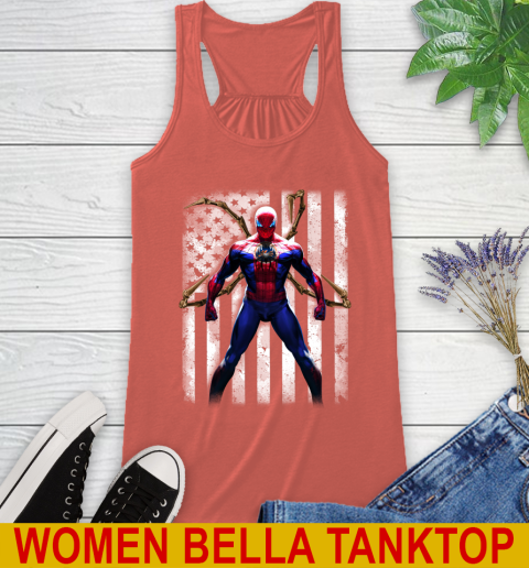 MLB Baseball New York Mets Spider Man Avengers Marvel American Flag Shirt Racerback Tank 3