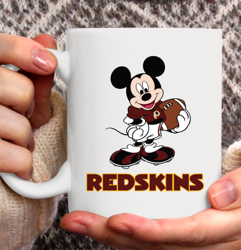 NFL Football Washington Redskins Cheerful Mickey Mouse Shirt Ceramic Mug 15oz 2