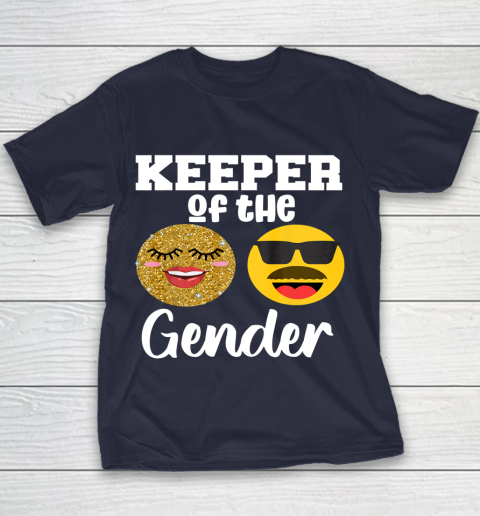 Keeper of the Gender Staches or Lashes Gender Reveal Party Youth T-Shirt 2