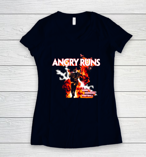 Angry Runs Women's V-Neck T-Shirt 2