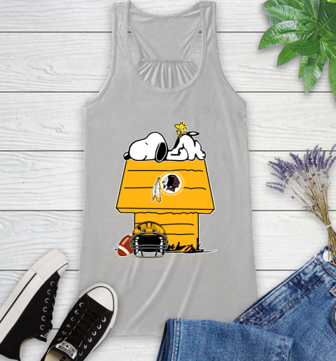 Washington Redskins NFL Football Snoopy Woodstock The Peanuts Movie Racerback Tank