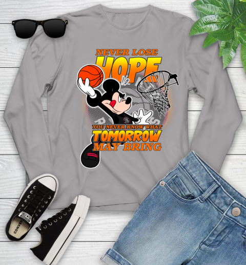 Toronto Raptors NBA Basketball Mickey Disney Never Lose Hope Youth Long Sleeve 5