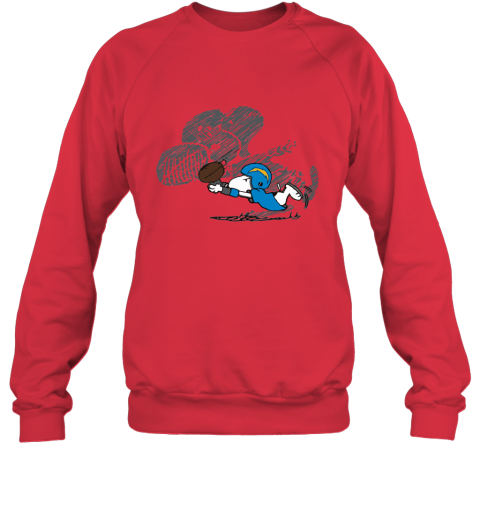 Los Angeles Chargers Snoopy Plays The Football Game Sweatshirt