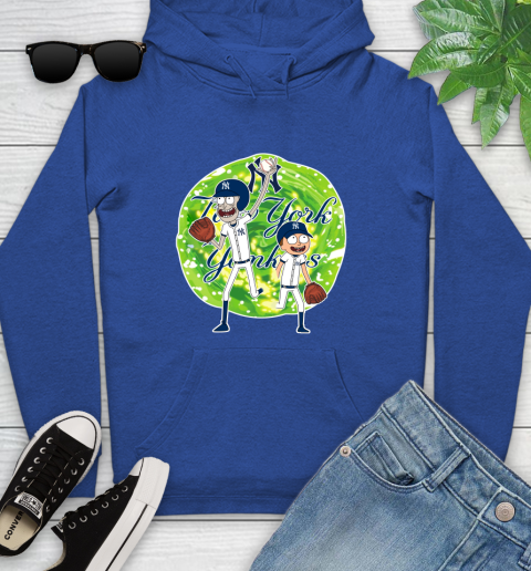 MLB New York Yankees Rick And Morty Baseball Sports Youth Hoodie 9
