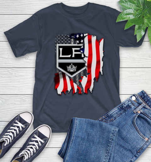 Los Angeles Kings NHL Hockey American Flag T-Shirt 3