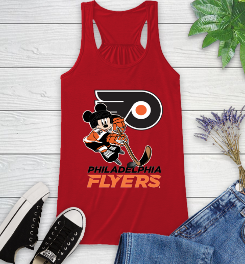 NHL Philadelphia Flyers Mickey Mouse Disney Hockey T Shirt Racerback Tank 6