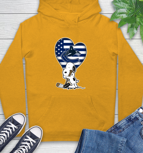Vancouver Canucks NHL Hockey The Peanuts Movie Adorable Snoopy Hoodie 3