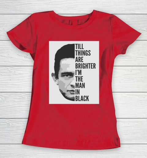 Johnny Cash  Man In Black Lyrics Women's T-Shirt 9