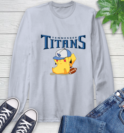 NFL Pikachu Football Tennessee Titans Long Sleeve T-Shirt 6