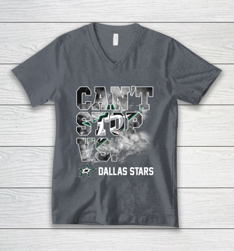 NHL Dallas Stars Hockey Can't Stop Vs V-Neck T-Shirt 4