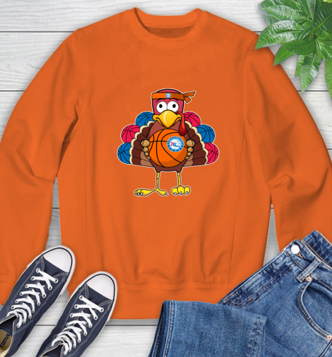 Philadelphia 76ers Turkey thanksgiving day Sweatshirt 4