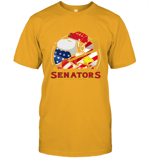 Ottawa Senators Ice Hockey Snoopy And Woodstock NHL Unisex Jersey Tee
