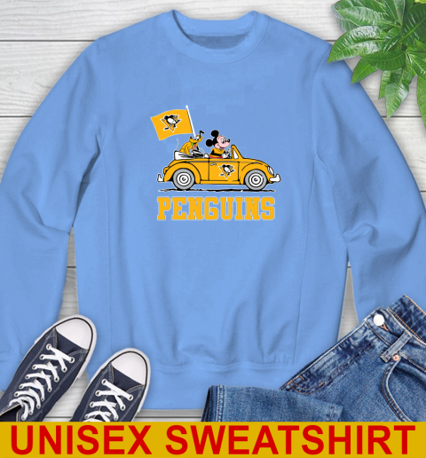 NHL Hockey Pittsburgh Penguins Pluto Mickey Driving Disney Shirt Sweatshirt 11