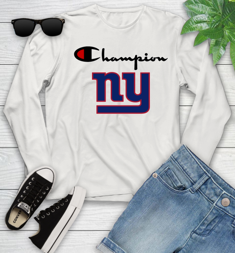 NFL Football New York Giants Champion Shirt Youth Long Sleeve 10
