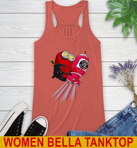 NBA Basketball Toronto Raptors Deadpool Minion Marvel Shirt Racerback Tank 3