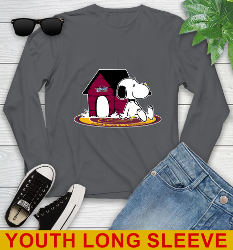 NBA Basketball Cleveland Cavaliers Snoopy The Peanuts Movie Shirt Youth Long Sleeve 9