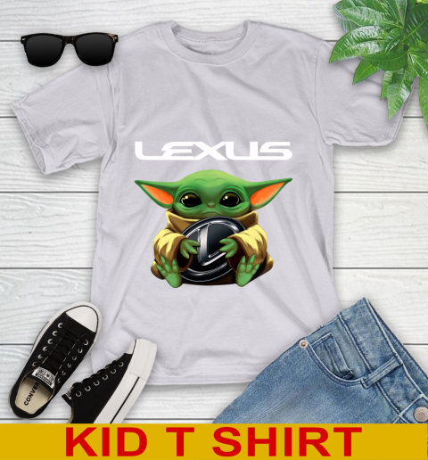Star Wars Baby Yoda Hugs Lexus Car Shirt 100