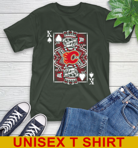 Calgary Flames NHL Hockey The King Of Spades Death Cards Shirt T-Shirt 6