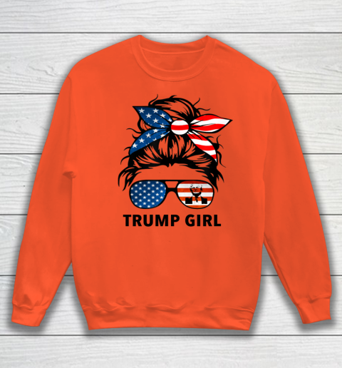 Trump Girl American Flag Glass Sweatshirt 2