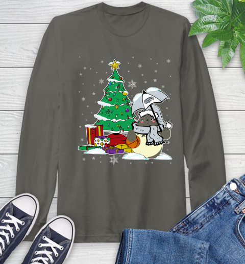 San Antonio Spurs NBA Basketball Cute Tonari No Totoro Christmas Sports Long Sleeve T-Shirt 9