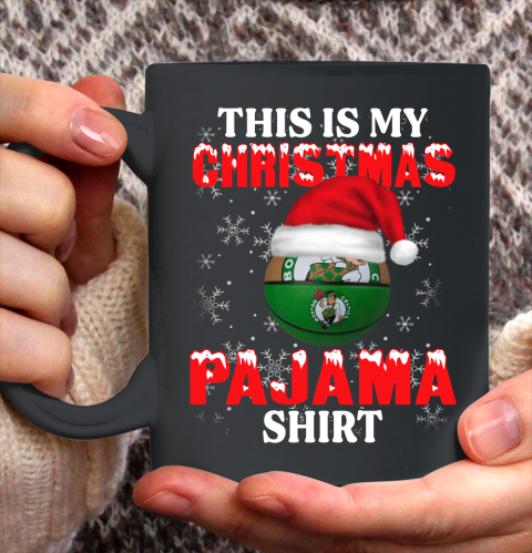 Boston Celtics This Is My Christmas Pajama Shirt NBA Ceramic Mug 11oz 2