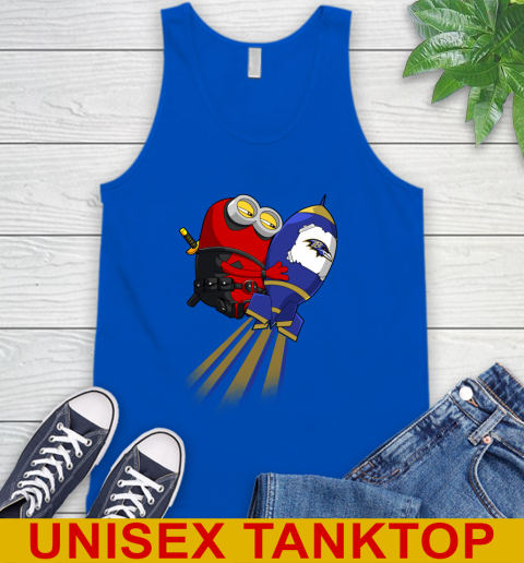 NFL Football Baltimore Ravens Deadpool Minion Marvel Shirt Tank Top 4