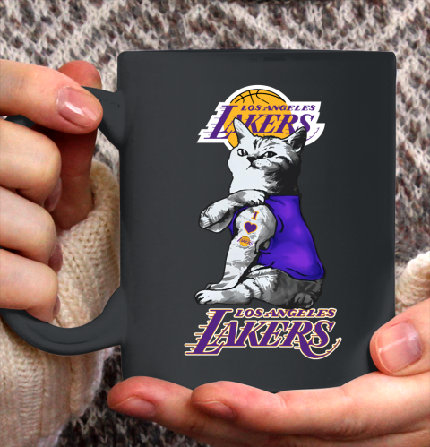 NBA Basketball My Cat Loves Los Angeles Lakers Ceramic Mug 11oz