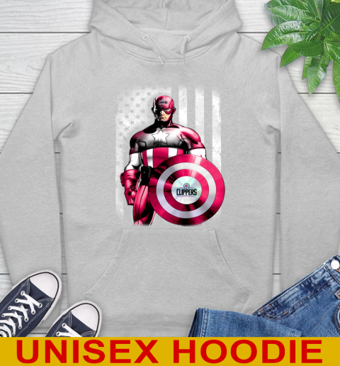 LA Clippers NBA Basketball Captain America Marvel Avengers American Flag Shirt Hoodie 6
