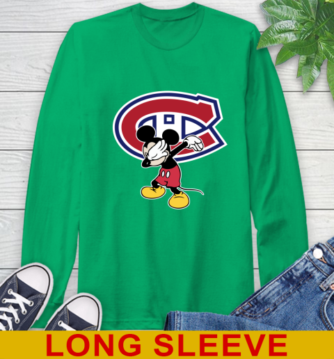 Montreal Canadiens NHL Hockey Dabbing Mickey Disney Sports Long Sleeve T-Shirt 7