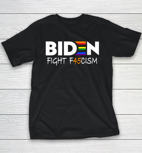 Biden Fight F45cism Shirt Biden Fight Fascism Anti Trump Youth T-Shirt