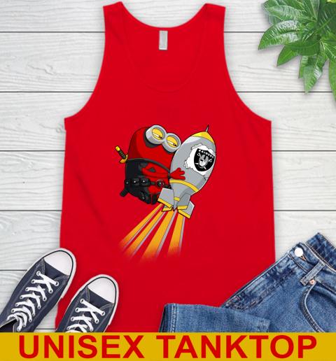 NFL Football Oakland Raiders Deadpool Minion Marvel Shirt Tank Top 5
