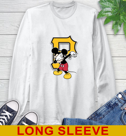 Pittsburgh Pirates MLB Baseball Dabbing Mickey Disney Sports Long Sleeve T-Shirt