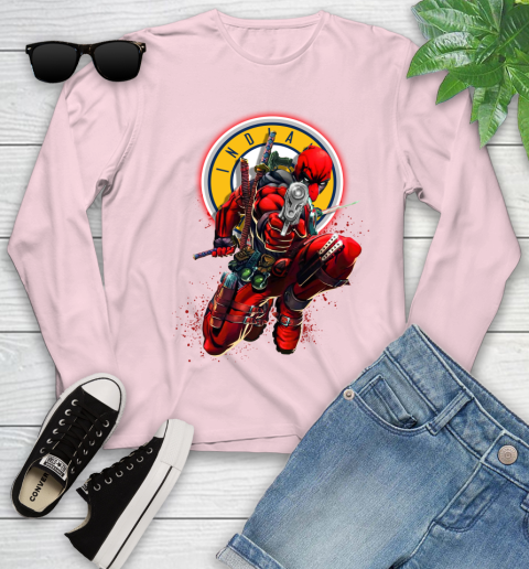 NBA Deadpool Marvel Comics Sports Basketball Indiana Pacers Youth Long Sleeve 10